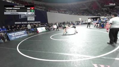 4A Boys 132 lbs Semifinal - Dillan Davis, Sweet Home Boys vs Jeffery Conklin, Cottage Grove Boys