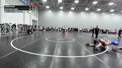 113 lbs Consi Of 32 #2 - Owen Blair, CT vs Matthew Akins, NC