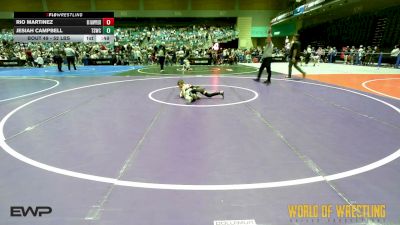 52 lbs Consi Of 8 #2 - Rio Martinez, Douglas County Grapplers Wrestling Club vs JESIAH CAMPBELL, Team Selma