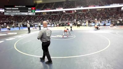 II-116 lbs Quarterfinal - Reece Senske, Medina vs Brody Shaffer, Warsaw