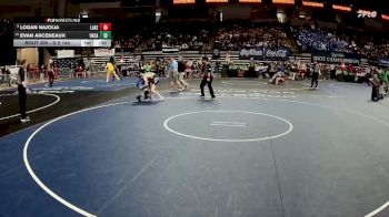 D 2 144 lbs Cons. Round 5 - Evan Arceneaux, Vandebilt Catholic vs Logan Najolia, Lakeshore