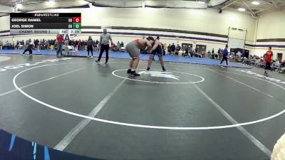 285 lbs Champ. Round 2 - George Daniel, University Of Olivet vs Joel Simon, Cornerstone University
