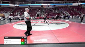 107 lbs Round Of 16 - Xavier Lutz, Clearfield vs Darius Simmons, Burgettstown