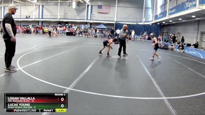 64 lbs Round 2 (6 Team) - Logan Vallalla, Mat Assassins Black vs Lucas Young, Ragin Raisins Concord