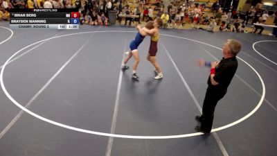 138 lbs Champ. Round 2 - Brian Berg, MN vs Brayden Manning, IL