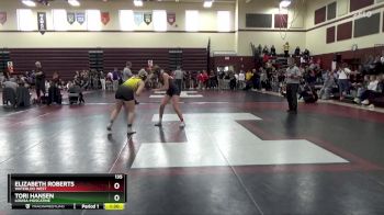 135 lbs Cons. Round 2 - Elizabeth Roberts, Waterloo West vs Tori Hansen, Louisa-Muscatine