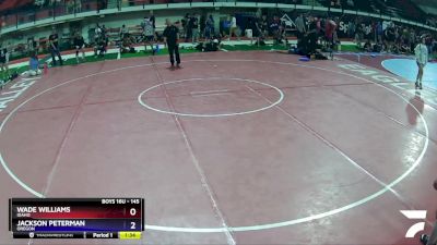 145 lbs 1st Place Match - Wade Williams, Idaho vs Jackson Peterman, Oregon