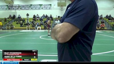 141 lbs 1st Place Match - Mario De La Torre, Cerritos College vs Riley Fitzsimmons, Mt. San Antonio College