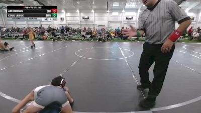 68 lbs Round 5 (10 Team) - Cole Lebec, SHWA vs Ari Brown, CrossRoads Wrestling