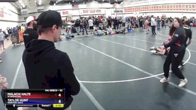 92 lbs Round 5 - Malachi Halte, GI Grapplers vs Taylor Hunt, Nebraska Boyz