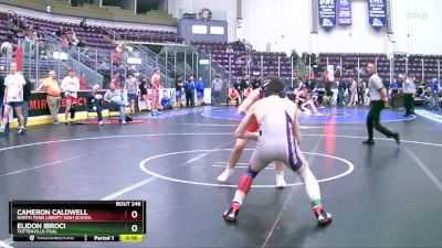 160 lbs Cons. Round 2 - Cameron Caldwell, North Penn Liberty High School vs Elidon Ibroci, Tottenville-PSAL