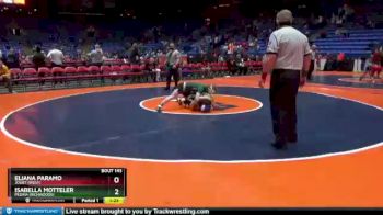 115 lbs Quarterfinal - Eliana Paramo, Joliet (West) vs Isabella Motteler, Peoria (Richwoods)