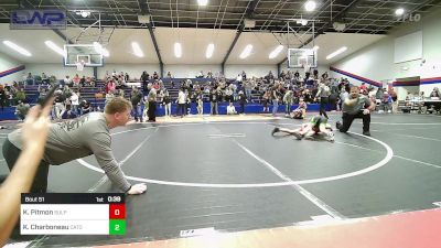 70 lbs 3rd Place - Kambrye Pitmon, Sulphur Youth Wrestling Club vs Karter Charboneau, Catoosa Youth Wrestling