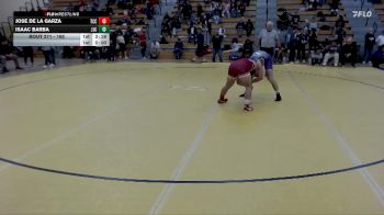 165 lbs Cons. Round 2 - Jose De La Garza, Triton Community College vs Isaac Barba, Joliet Junior College