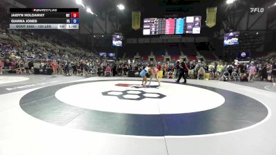 130 lbs Cons. Rd Of 64 - Jaidyn Holdaway, MT vs Gianna Jones, PA