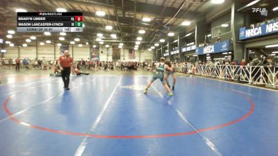 170 lbs Consi Of 32 #1 - Bradyn Linder, PA vs Mason Lancaster-Lynch, IN