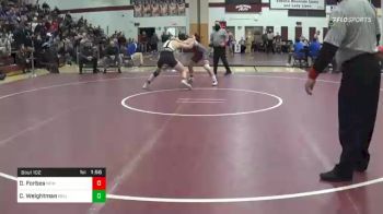 215 lbs Quarterfinal - Dylan Forbes, New Oxford vs Cole Weightman, Belle Vernon