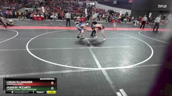 160 lbs Quarterfinal - Logan Ellwanger, Luxemburg-Casco vs Hudson Mccarty, Campbellsport Youth Wrestling