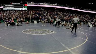 3A 126 lbs Cons. Round 2 - Tyson Croce, Havelock High School vs Kail Burnette, Pisgah High School