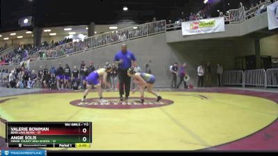 112 lbs Champ. Round 1 - Valerie Bowman, Bend Lava Bears vs Angie Solis, Crook County High School