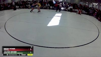 116 lbs Cons. Round 2 - Brody Pitner, Nebraska vs Colton Archer, Bennington High School Wrestling