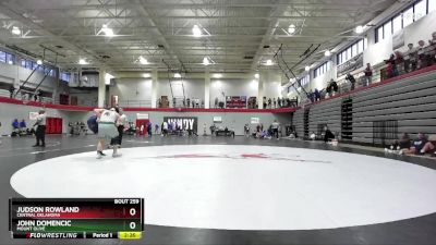 285 lbs Champ. Round 2 - Judson Rowland, Central Oklahoma vs John Domencic, Mount Olive