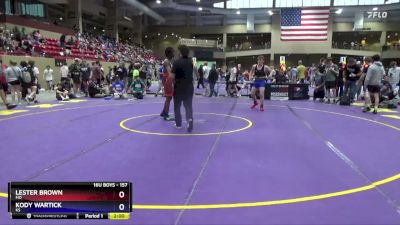 157 lbs Cons. Round 1 - Lester Brown, MO vs Kody Wartick, KS