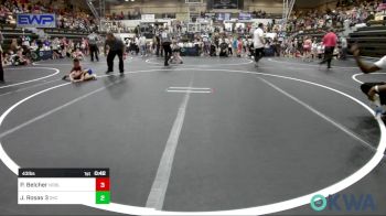 43 lbs Consi Of 4 - Parker Belcher, Noble Takedown Club vs Josiah Rosas 3, OKC Saints Wrestling