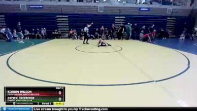 43 lbs Round 3 - Korbin Wilson, Mountain Man Wrestling Club vs Brock Freemyer, Emmett Wrestling Club