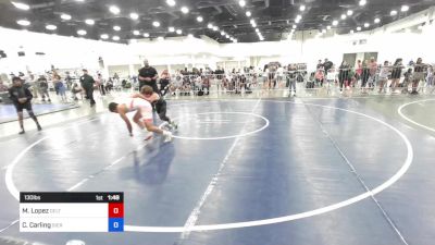 130 lbs Consi Of 8 #2 - Manny Lopez, Delta Wrestling Club vs Cooper Carling, Sierra Sabers