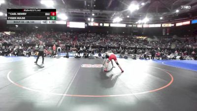3A 144 lbs Champ. Round 1 - Cael Newby, Grace vs Tyger Hulse, West Jefferson