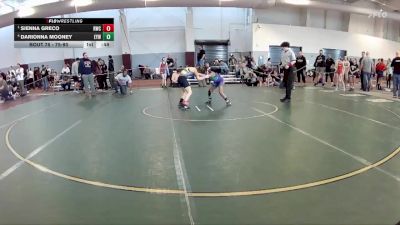 75-80 lbs Semifinal - Sienna Greco, Rangers Wrestling Club vs Darionna Mooney, Eastside Youth Wrestling