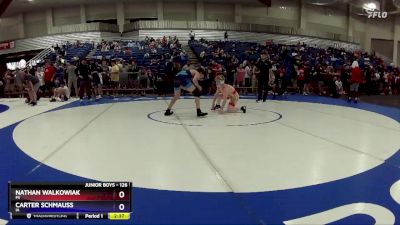 126 lbs Cons. Round 3 - Nathan Walkowiak, MI vs Carter Schmauss, IA