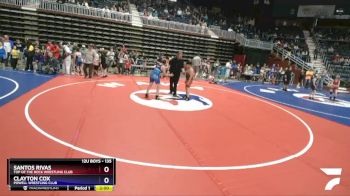 135 lbs Quarterfinal - Santos Rivas, Top Of The Rock Wrestling Club vs Clayton Cox, Powell Wrestling Club