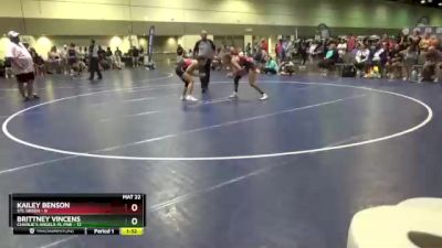 115 lbs Round 4 (6 Team) - Kailey Benson, STL Green vs Brittney Vincens, Charlie`s Angels-FL Pnk