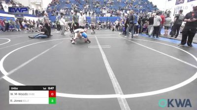 64 lbs Quarterfinal - William Moore-Woods, Division Bell Wrestling vs Rowen Jones, Bridge Creek Youth Wrestling