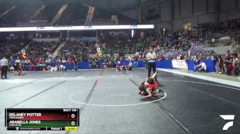 55 lbs Quarterfinal - Delaney Potter, Trailhands vs Arabella Jones, Lion Elite