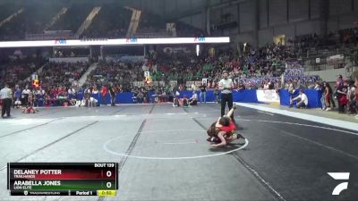 55 lbs Quarterfinal - Delaney Potter, Trailhands vs Arabella Jones, Lion Elite