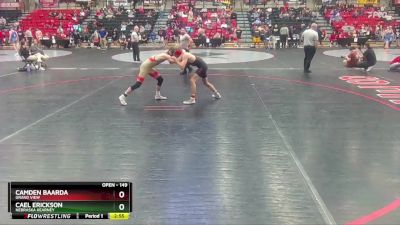 149 lbs Champ. Round 2 - Cael Erickson, Nebraska Kearney vs Camden Baarda, Grand View