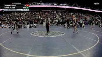 1A 106 lbs Quarterfinal - Lennon Ogden, American Leadership Academy - Johnston vs Angel Olalde, Mount Airy High School