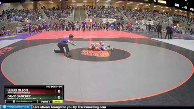 56 lbs Champ. Round 1 - Lukas Olson, Junction City/Monroe vs David Sanchez, Hermiston Youth Wrestling Club