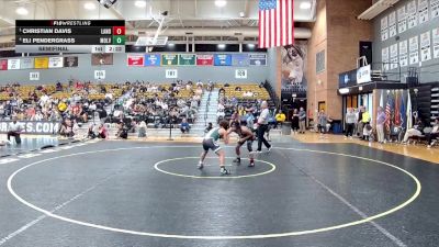 133 lbs Semifinal - Christian Davis, Lander vs Eli Pendergrass, Mount Olive