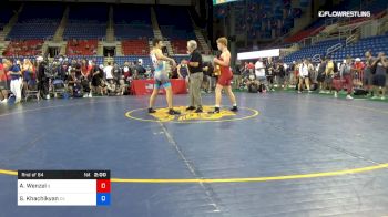 170 lbs Rnd Of 64 - Andrew Wenzel, Illinois vs Sanasar Khachikyan, California