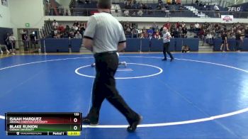 133 lbs Cons. Round 3 - Isaiah Marquez, Arizona Christian University vs Blake Runion, Corban University