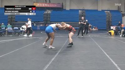 180 lbs Cons. Semi - Makayla Vasser, Unattached vs Jayden Holmes, Allen