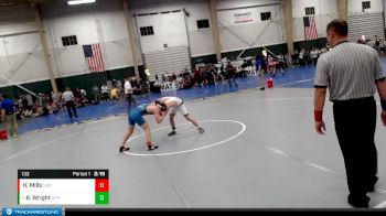 133 lbs Cons. Round 7 - Bubba Wright, Air Force Prep vs Hayden Mills, Nebraska