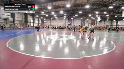 100 lbs Rr Rnd 1 - Samantha Larkin, OBWC Scarlet vs DANICA BACORN, PA Legends