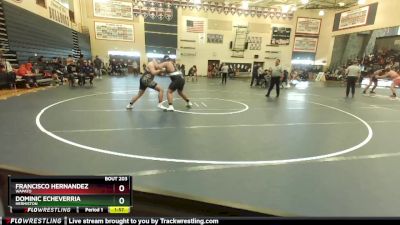 285 lbs Quarterfinal - Dominic Echeverria, Hermiston vs Francisco Hernandez, Wapato