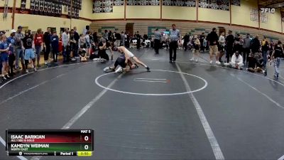 92 lbs Quarterfinal - Isaac Barikian, All I See Is Gold vs Kamdyn Weiman, North East