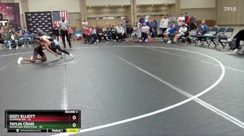 110 lbs Round 3 (8 Team) - Taylin Craig, Cleveland Wrestling vs Ozzy Elliott, Glasgow WA